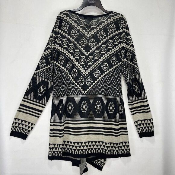 Aztec Cardigan Sweater Womens Medium 64 Sixty Five Draped - Picture 11 of 16